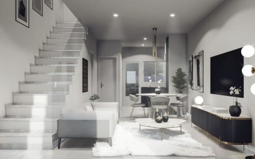 Maison avec garage privé, débarras, jardin et 3 terrasses avec vue mer.