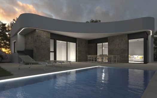 Villa 3 CHB/2 SDB avec jardin, solarium et piscine privée à Los Montesinos