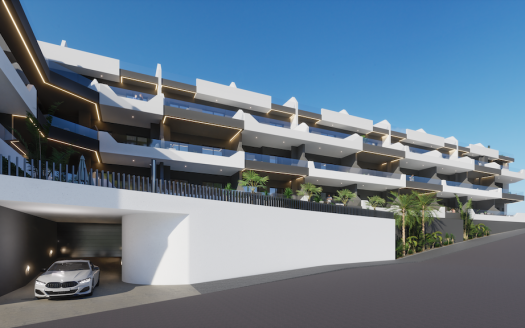 Appartement 4 CHB / 2 SDB (75,20 m2) au RDC avec cuisine équipée, piscine communautaire à Benijofar