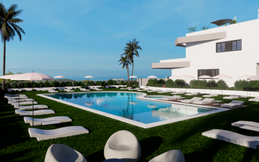 Appartement 3CHB/2SDB (202 m2) parking privé, terrasse privée (105 m2) et piscine communautaire.