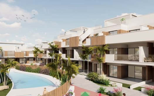 Appartement penthouse 2CHB/2SDB avec solarium privé (62 m2), ascenseur, piscine, jacuzzi, et gym communautaire, ainsi qu'un parc pour enfants