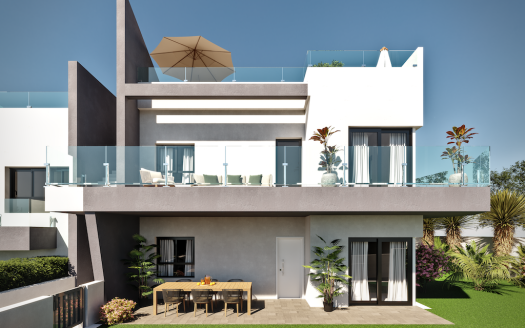 Appartement 3 CHB / 2 SDB (83,88 m2) au RDC avec jardin privé (82 m2) et 2 piscines communautaires