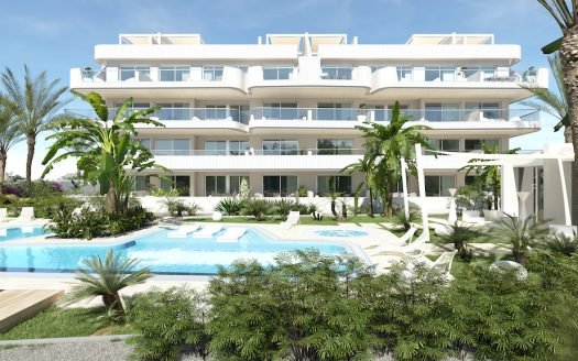 Appartements 3 CHB/2 SDB (93,39 m2) au premier étage avec terrasse privée (23,9 m2) et piscine communautaire