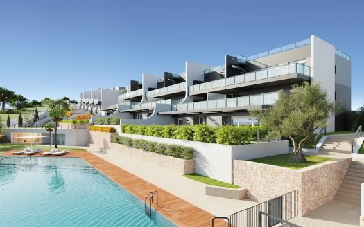 Appartement  3 CH au rez-de-chaussée (83,7 m2) avec terrasse privée (52,62 m2) à Finestrat