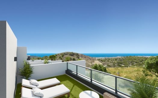 Maison 2 étages 3 CHB (83,7 m2) / 2 SDB avec solarium et terrasse privée (93 m2) à Finestrat