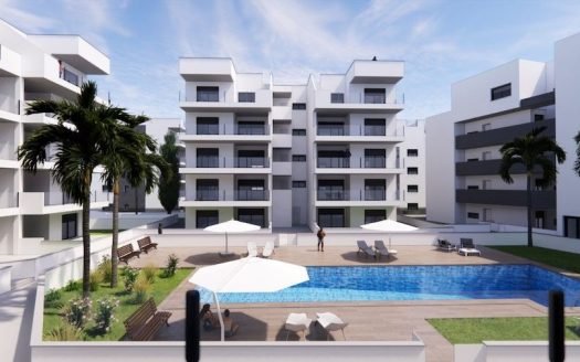 Appartements 3 CHB / 2 SDB avec terrasse privée, piscine communautaire et garage en sous-sol à San Javier – Los Alcazares