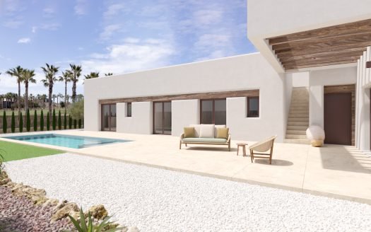 Villa luxueuse 3 chambres et 2 salles de bains (128,3m2), avec sous-sol de 135,8m2, terrasse (80,5m2), piscine privée (24m2) et solarium (67m2)