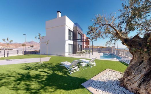 Maisons unifamiliales (118,68 m2) 3 CHB / 3 SDB, avec cuisine équipée, piscine privée (18 m2), et 125,46 m2 de terrasses à Mutxamel