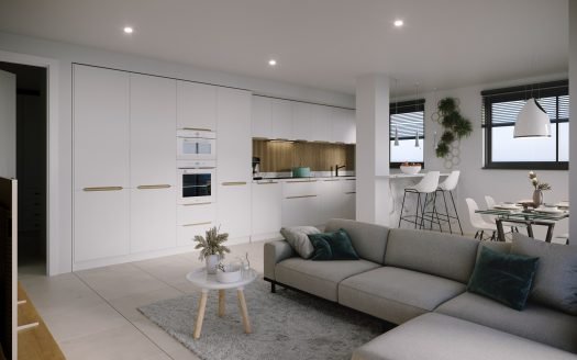 Appartements 2 chambres / 2 SDB avec terrasse privée (42,81m2) et solarium (35,69m2) et avec possibilité de garage privatif (en option)