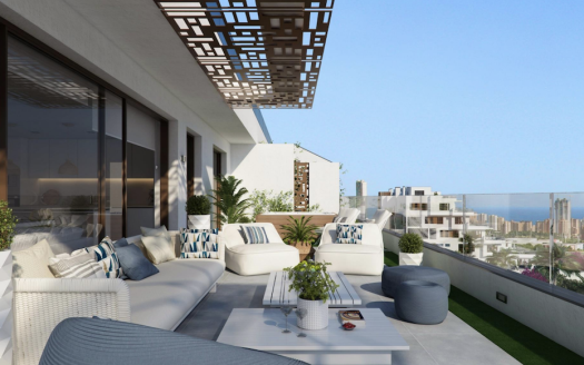 PENTHOUSE « Blue » 2 CH avec vue mer et 35 m2 de terrasse – Finestrat – Benidorm