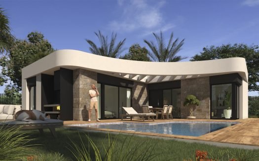 Villa 3 CHB/2 SDB avec jardin, solarium et piscine privée à Los Montesinos