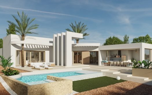 Villa 5 CHB / 3,5 SDB (381 m2) avec piscine privée, sous-sol et solarium à Villamartin – Orihuela Costa