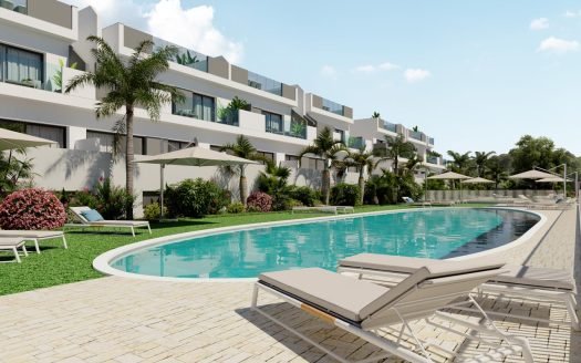 Duplex 2 CH /2-3 SDB avec piscine communautaire et vue sur salines
